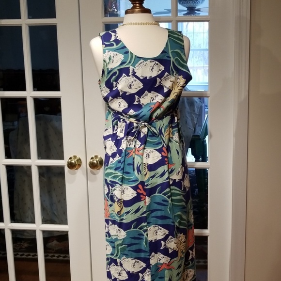 💜VINTAGE💜 BLUEWATER WEAR Midi Summer Dress - Picture 4 of 8